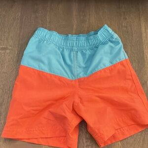 Hanna Andersson Kids Swim Trunks - Blue and Orange